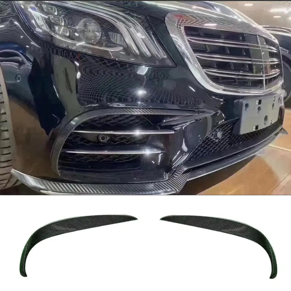 Frontstötfångarinsatser V2 (för S63 AMG 2014-2017, kolfiber) foto 1