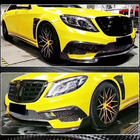 Mercedes S-class W222 2013–2022 Frontspoilerlip (för S63 AMG 2014-2017, kolfiber) foto 4