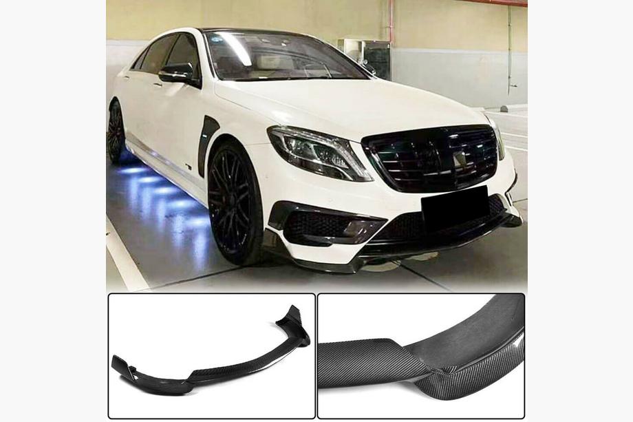 Mercedes S-class W222 2013–2022 Frontspoilerlip (för S63 AMG 2014-2017, kolfiber) Image