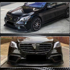 Mercedes S-class W222 2013–2022 Kolfiberinsatser till främre stötfångare (för AMG 2018-2021) foto 5