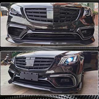 Front bumperlip (för S63/S65 AMG 2018-2022, kolfiber) foto 4
