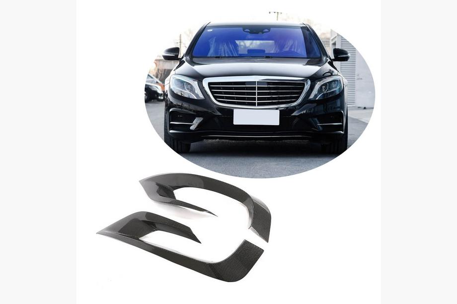 Mercedes S-class W222 2013–2022 Frontstötfångarinsatser (för AMG-Line 2014-2017, kolfiber) Image