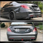 Mercedes S-class W222 2013–2022 Bakre stötfångardiffusor med avgasändrör (för S63 AMG 2014-2017, kolfiber) foto 5