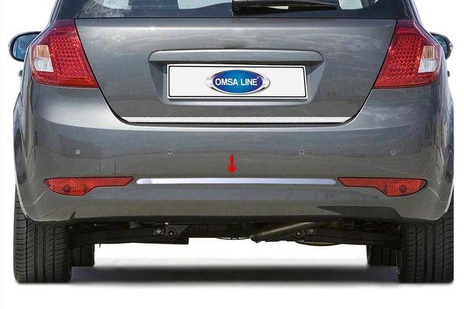 Kia Ceed 2007–2012 Ändskydd för bakre stötfångare OmsaLine (2009-2012, HB, rostfritt stål) Image