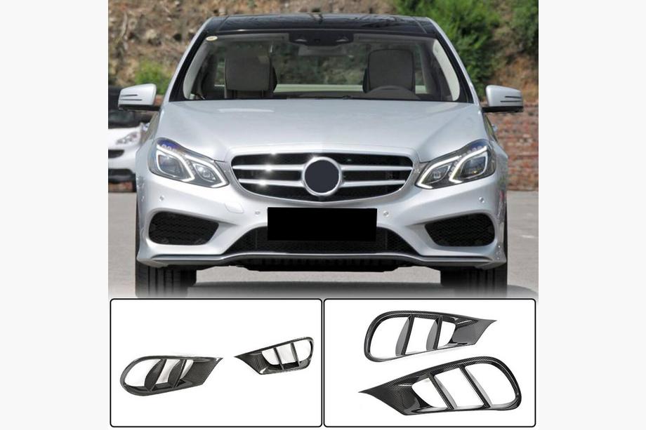 Mercedes E-class W212 2009–2016 Inserts till främre stötfångare (för AMG-Line 2013-2016, kolfiber) Image