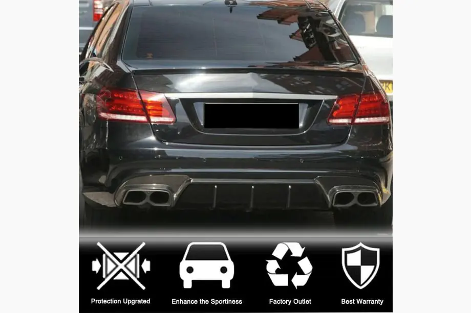 Mercedes E-class W212 2009–2016 Bakre stötfångardiffusor V1 (för E63 AMG 2013-2016, kolfiber) Foto 4