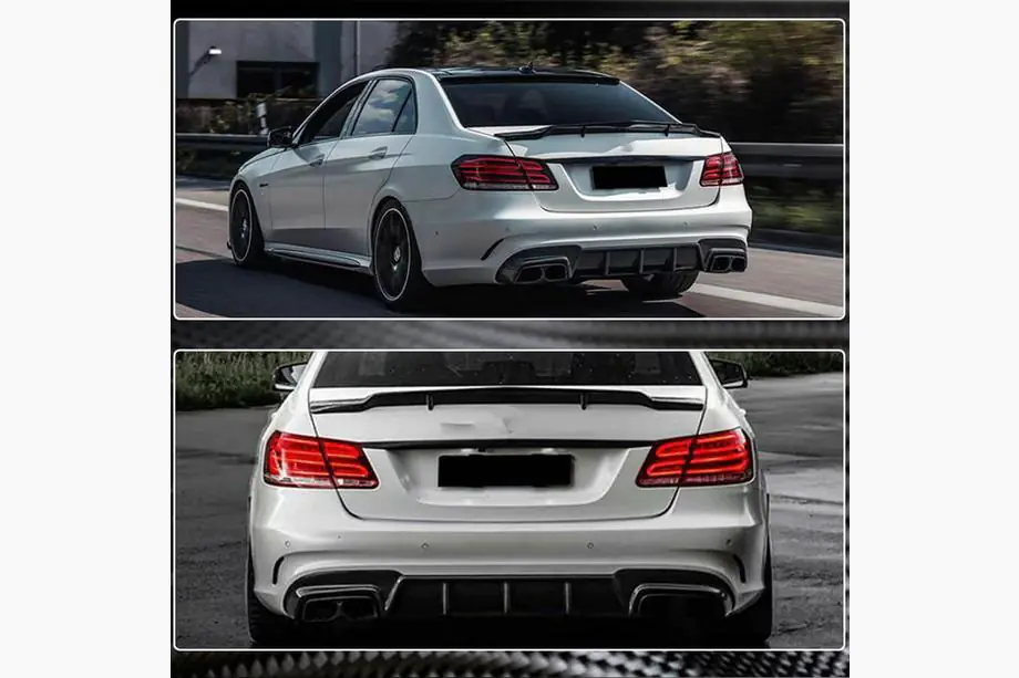 Mercedes E-class W212 2009–2016 Bakre stötfångardiffusor V1 (för E63 AMG 2013-2016, kolfiber) Foto 5