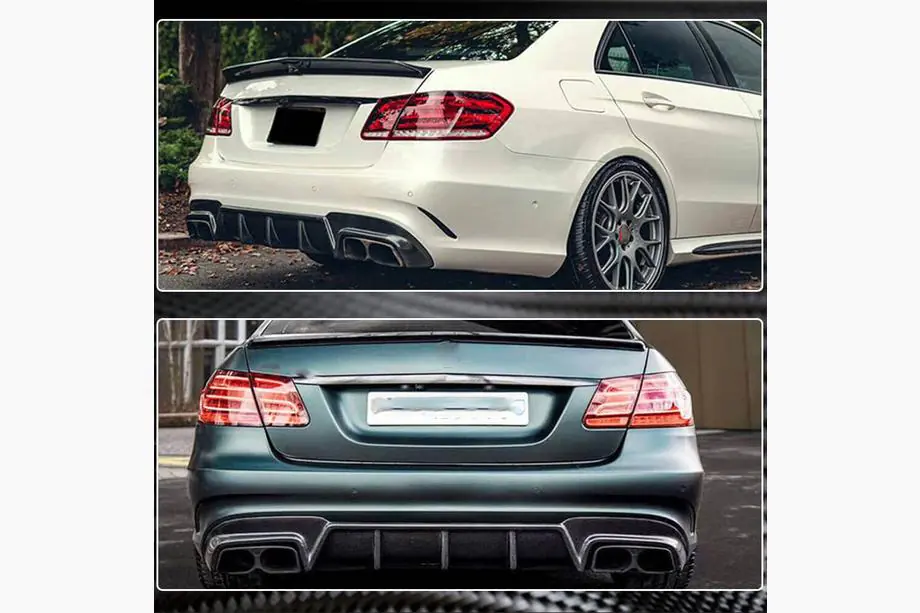 Mercedes E-class W212 2009–2016 Bakre stötfångardiffusor V1 (för E63 AMG 2013-2016, kolfiber) Foto 6
