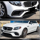 Mercedes E-klass W213 2016–2023 Frontspoilerläpp Lip V1 (för E63 AMG 2016-2019, kolfiber) foto 4