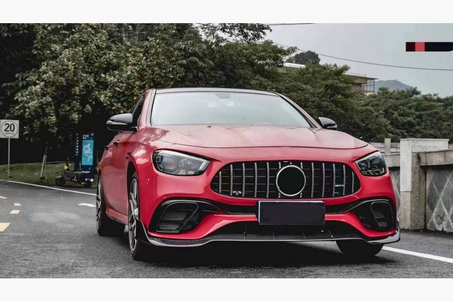 Mercedes E-klass W213 2016–2023 Frontläpp till främre stötfångare (för E63 AMG 2020-2023, kolfiber) Foto 2