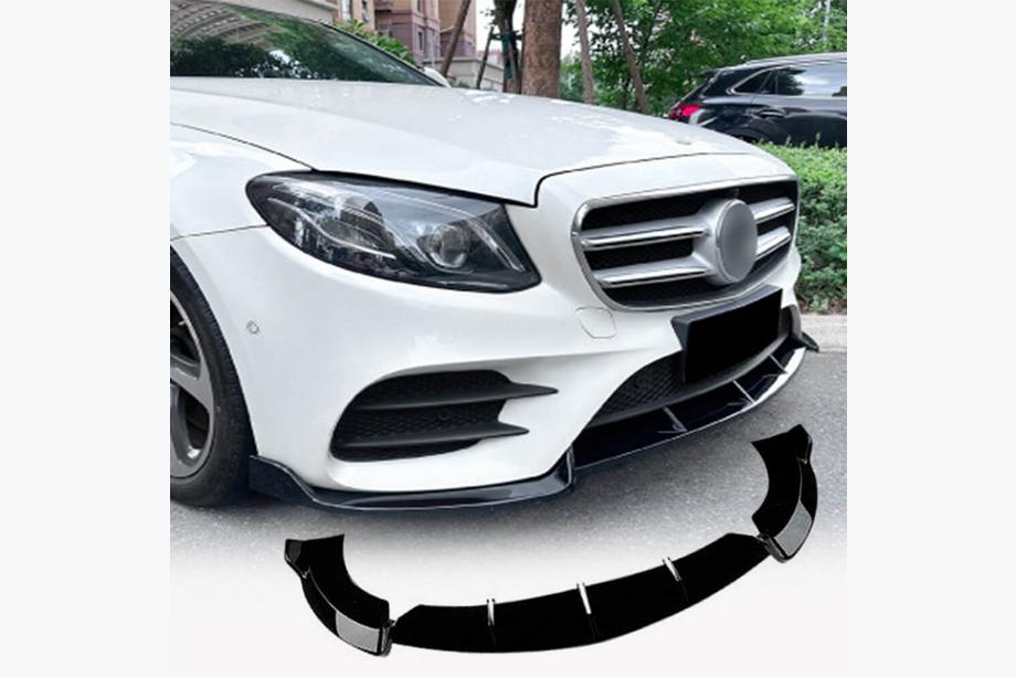 Mercedes E-klass W213 2016–2023 Frontläpp / lipspoiler till främre stötfångaren (för AMG-Line / E43 AMG 2016-2019, plast) Image