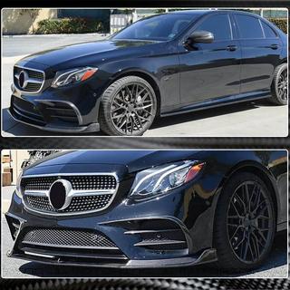 Frontläpp till stötfångare Lip V1 (för AMG-Line / E43 AMG 2016-2019, kolfiber) foto 3