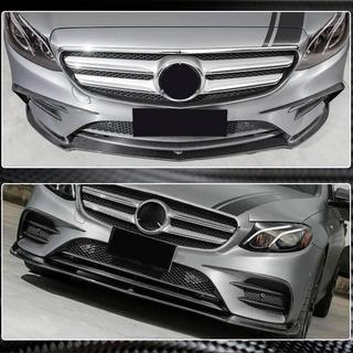 Frontläpp till stötfångare Lip V1 (för AMG-Line / E43 AMG 2016-2019, kolfiber) foto 4