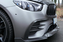 Mercedes E-klass W213 2016–2023 Frontläpp till stötfångaren (för AMG-Line 2020+, dry carbon) foto 1