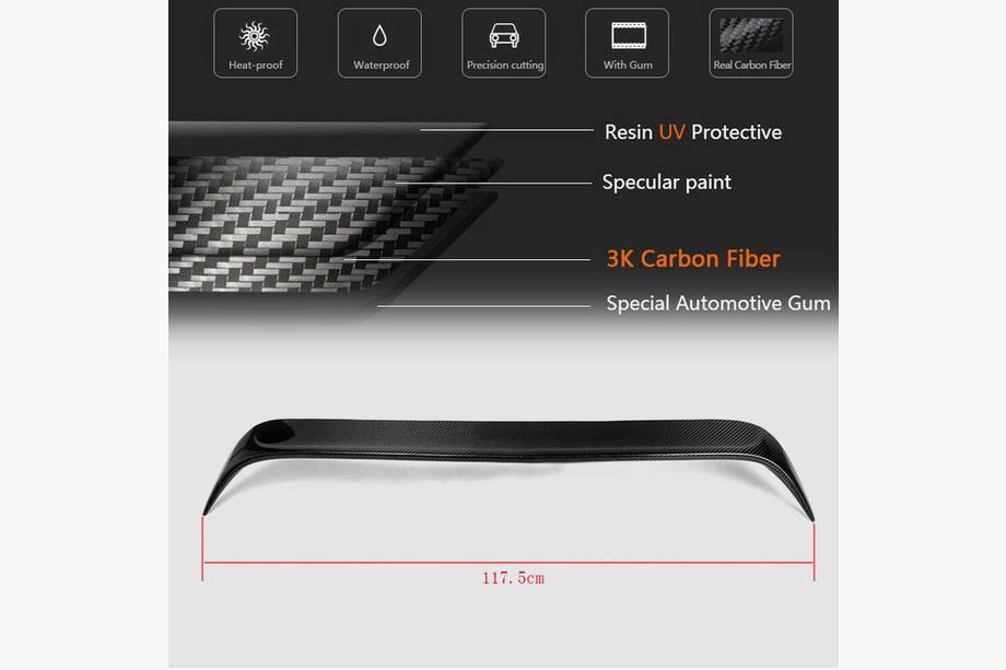 Mercedes CLA C117 2013–2019 Spoiler V1 (SD, kolfiber) Image