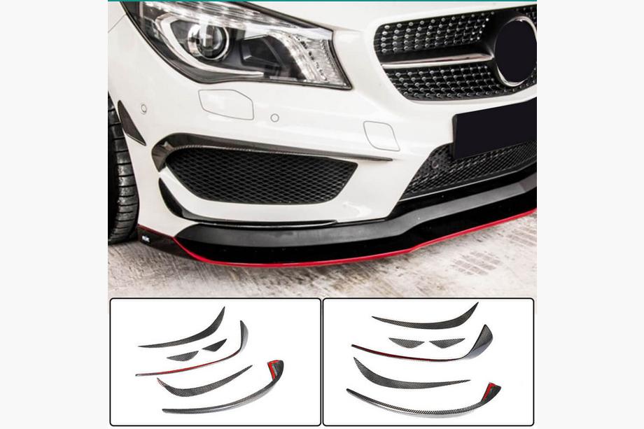 Mercedes CLA C117 2013–2019 Kolfiberinsatser till främre stötfångare (för CLA45 AMG SD 2013-2016) Image