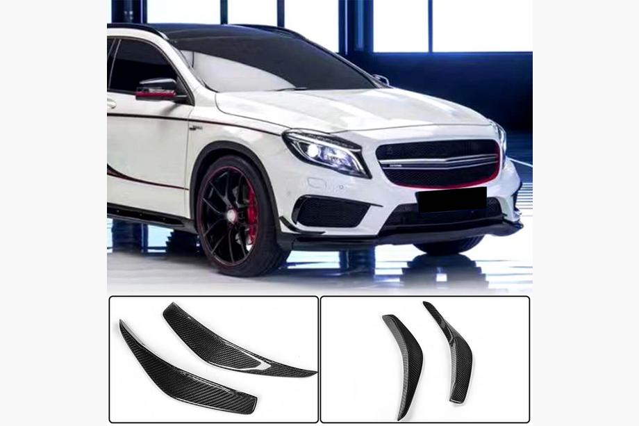 Mercedes CLA C117 2013–2019 Kolfiber tilläggsdelar till främre stötfångare (för CLA45 AMG SD, Carbon) Image