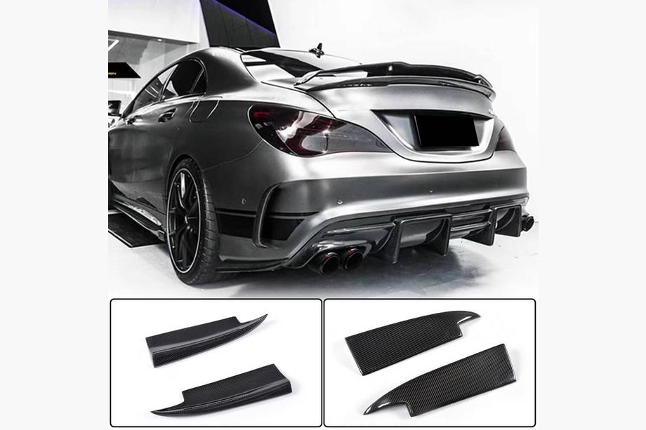 Mercedes CLA C117 2013–2019 Bakre stötfångarspoilers V3 (för AMG-Line / CLA45 AMG SD, kolfiber) Image