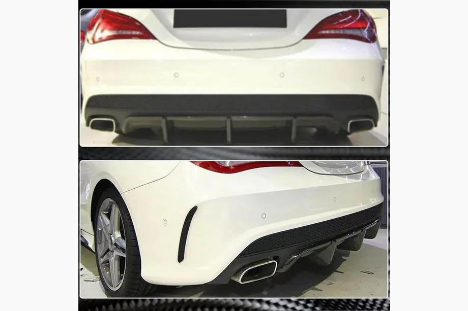 Mercedes CLA C117 2013–2019 Bakre stötfångardiffuser V2 (för AMG-Line / CLA45 AMG 2013-2016, kolfiber) Foto 5