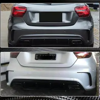 Bakre stötfångarlistor (för AMG-Line HB, kolfiber) foto 4
