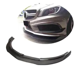 Frontläpp till främre stötfångare Lip V1 (för AMG-Line / A45 AMG HB 2013-2015, kolfiber) foto 1
