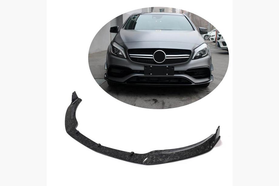 Mercedes A-class W176 2012–2018 Frontläpp Lip (för A45 AMG HB 2016-2018, kolfiber) Image
