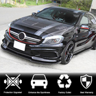 Mercedes A-class W176 2012–2018 Frontläpp till främre stötfångare Lip V2 (för AMG-Line / A45 AMG HB 2013-2015, kolfiber) foto 2