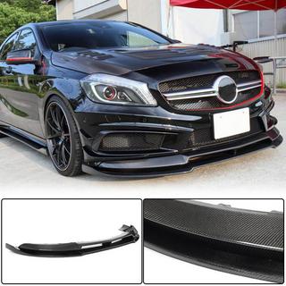 Frontläpp till främre stötfångare Lip V2 (för AMG-Line / A45 AMG HB 2013-2015, kolfiber) foto 1