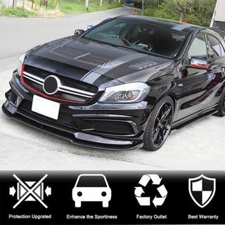Frontläpp till främre stötfångare Lip V2 (för AMG-Line / A45 AMG HB 2013-2015, kolfiber) foto 2