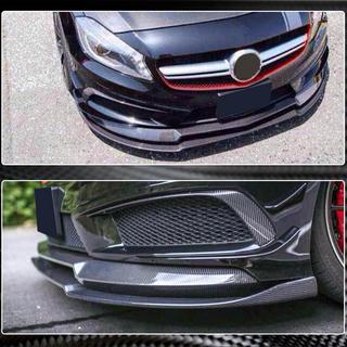 Frontläpp till främre stötfångare Lip V2 (för AMG-Line / A45 AMG HB 2013-2015, kolfiber) foto 4