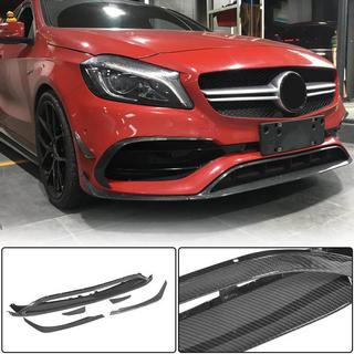 Frontläpp till främre stötfångare (för AMG-Line / A45 AMG HB 2016-2018, kolfiber) foto 1