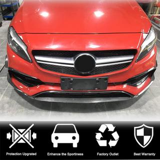 Frontläpp till främre stötfångare (för AMG-Line / A45 AMG HB 2016-2018, kolfiber) foto 2