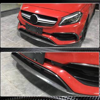 Frontläpp till främre stötfångare (för AMG-Line / A45 AMG HB 2016-2018, kolfiber) foto 4
