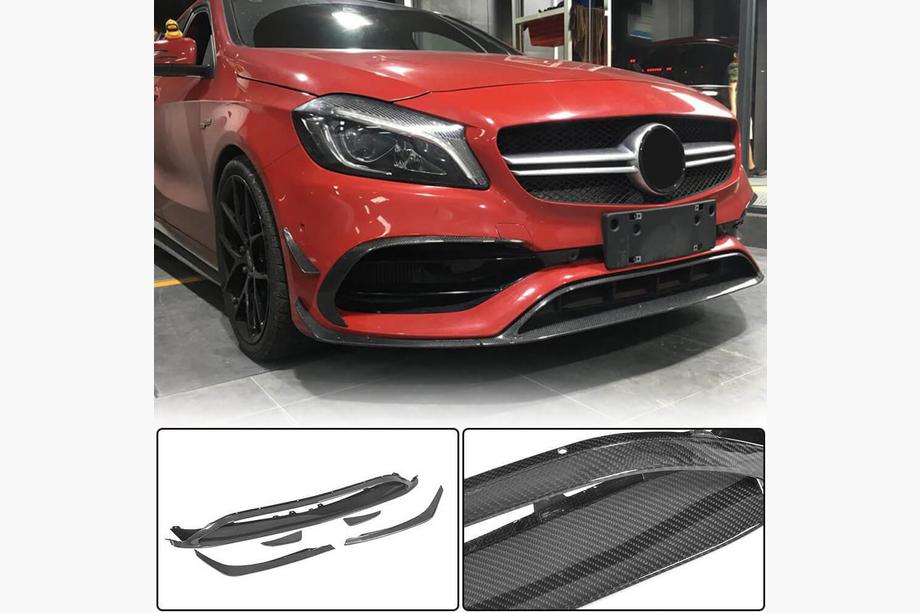 Mercedes A-class W176 2012–2018 Frontläpp till främre stötfångare (för AMG-Line / A45 AMG HB 2016-2018, kolfiber) Image