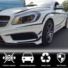 Mercedes A-class W176 2012–2018 Frontstötfångarinsatser (för AMG-Line / A45 AMG HB 2013-2015, kolfiber) foto 2