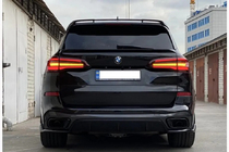 BMW X5 G05 2019–2026 Bakrutspoiler V7 (Blank svart) foto 6