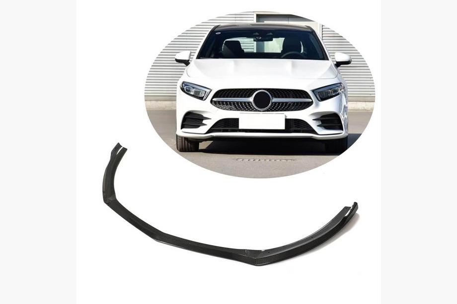 Mercedes A-class W177 2018– Frontläpp till stötfångare Lip V2 (för AMG-Line SD 2018-2021, kolfiber) Image