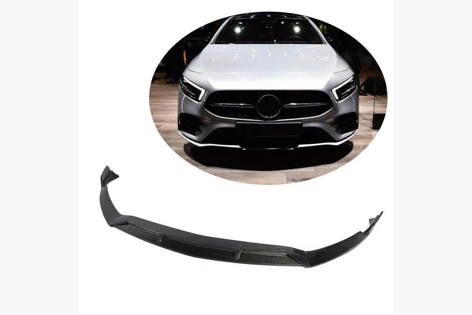 Mercedes A-class W177 2018– Frontläpp till stötfångare Lip V3 (för AMG-Line SD 2018-2021, kolfiber) Image