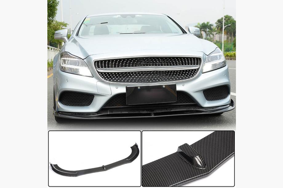 Mercedes CLS C218 2011–2018 Frontläpp till främre stötfångare Lip (för Base SD 2015-2018, kolfiber) Image