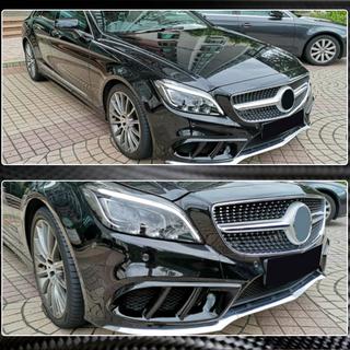 Kolfiberläppar till främre stötfångaren (för AMG-Line SD 2015-2018) foto 3