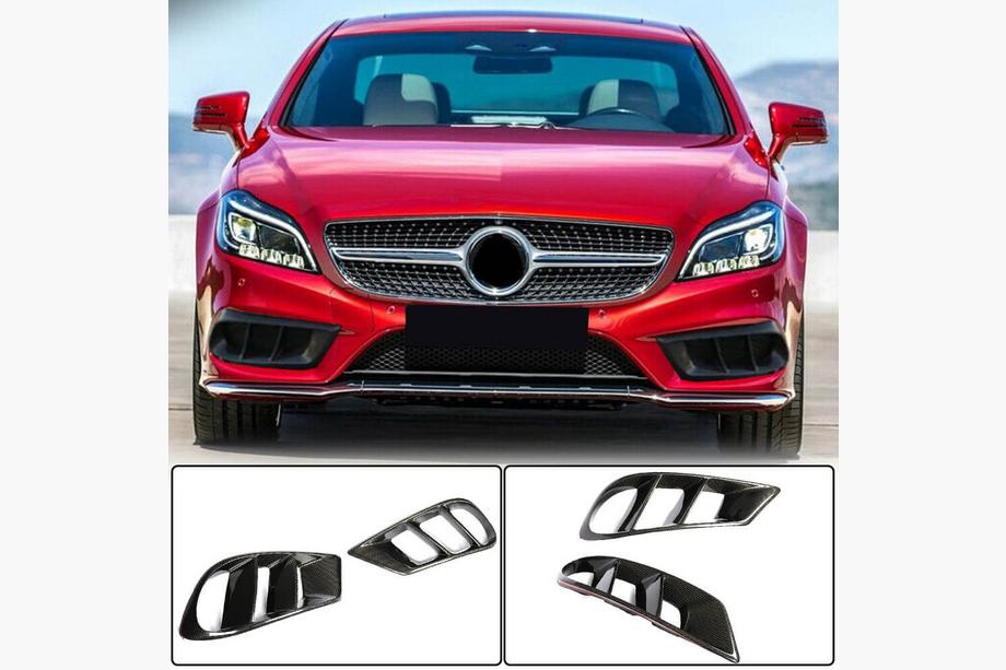 Mercedes CLS C218 2011–2018 Kolfiberläppar till främre stötfångaren (för AMG-Line SD 2015-2018) Image
