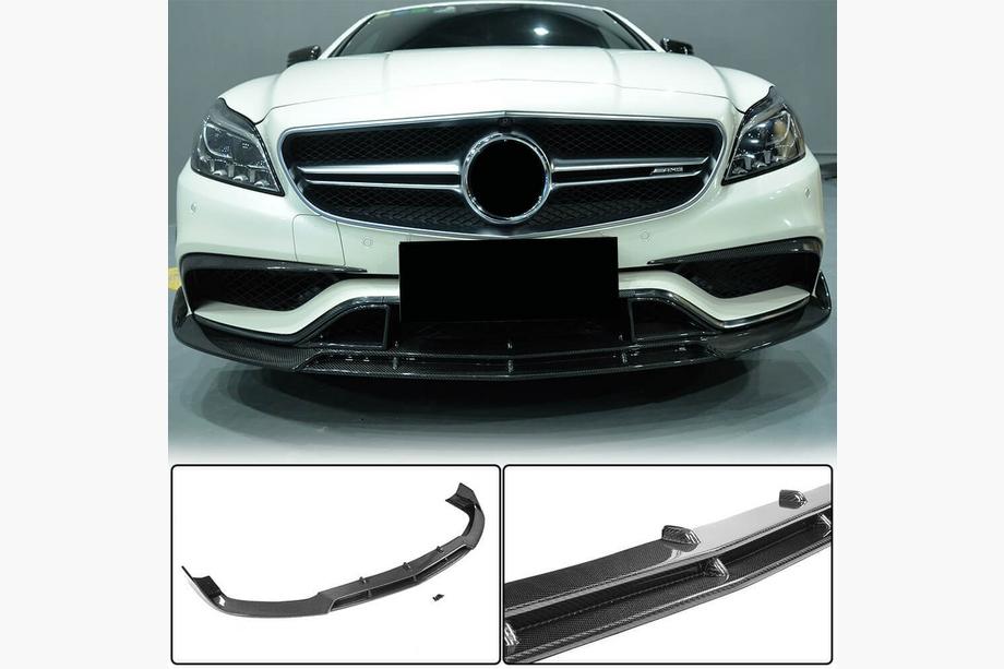 Mercedes CLS C218 2011–2018 Frontläpp Lip V1 (för CLS63 AMG SD 2015-2018, kolfiber) Foto 2
