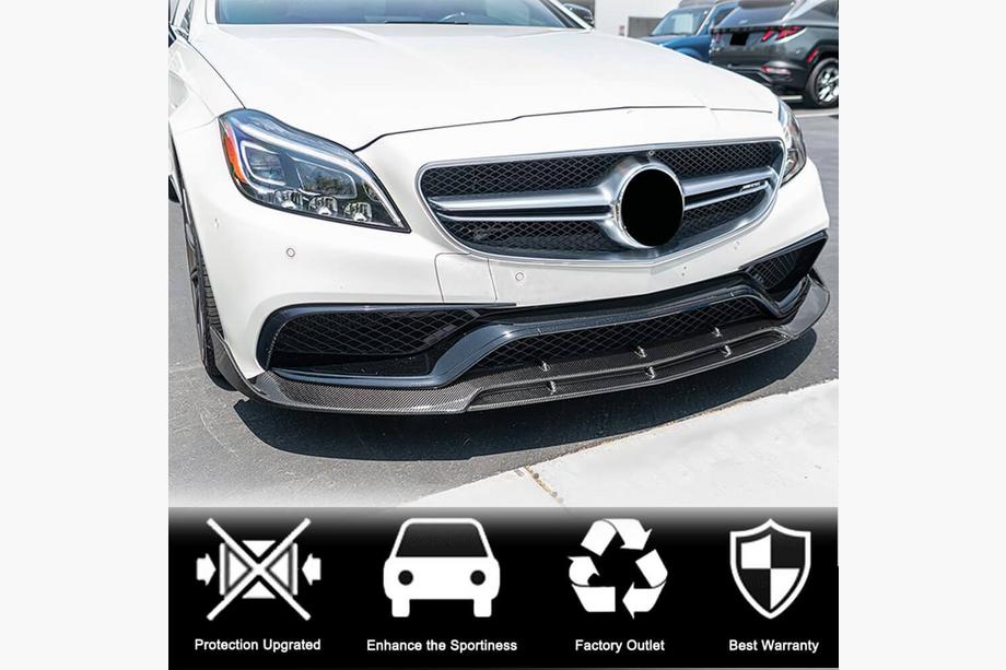 Mercedes CLS C218 2011–2018 Frontläpp Lip V1 (för CLS63 AMG SD 2015-2018, kolfiber) Foto 4