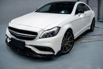 Mercedes CLS C218 2011–2018 Frontläpp till stötfångare Lip V2 (för CLS63 AMG SD 2015-2018, kolfiber) foto 3