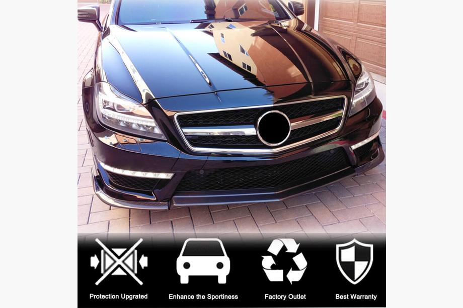Mercedes CLS C218 2011–2018 Frontläpp till främre stötfångare Lip V1 (för CLS63 AMG SD 2011-2014, kolfiber) Foto 2