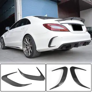 Bakre stötfångarskydd (för Base / CLS63 AMG SD 2015-2018, kolfiber) foto 1