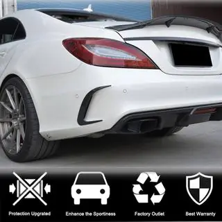 Bakre stötfångarskydd (för Base / CLS63 AMG SD 2015-2018, kolfiber) foto 3