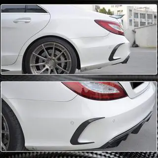 Bakre stötfångarskydd (för Base / CLS63 AMG SD 2015-2018, kolfiber) foto 4