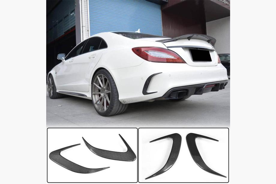 Mercedes CLS C218 2011–2018 Bakre stötfångarskydd (för Base / CLS63 AMG SD 2015-2018, kolfiber) Image