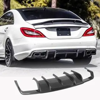Diffusor till bakre stötfångare (för AMG-Line/CLS63 AMG 2011-2014, kolfiber) foto 1